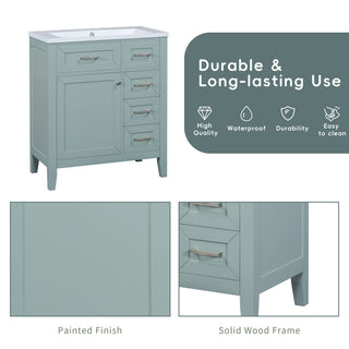Modern Bathroom Vanity Base Only With Drawers, Freestanding Design