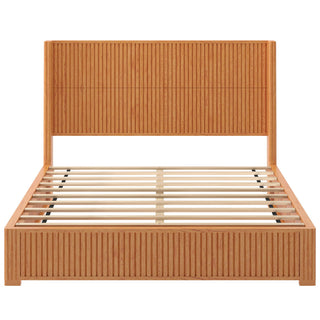 Platform Bed Frame With Headboard, Floor Standing Design