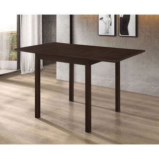 Dining Table With Drop Extension Leaf Table With Foldable Ends For Compact Spaces - Brown