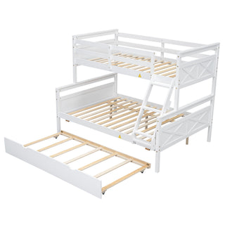 Bunk Bed With Ladder And Safety Guardrail