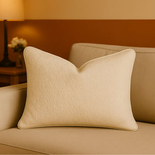 Homey Cozy - Textured Throw Pillow - Ivory