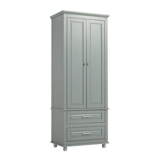 Tall Storage Cabinet With 2 Drawers For Bathroom