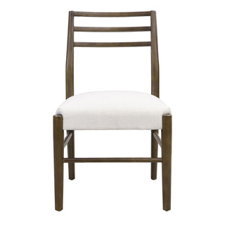 Farmhouse Style Dining Chair Set With Ladder Back Design