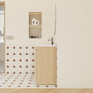 Wall Mounted Floating Bathroom Vanity With Sink, 3 Door Modular Cabinet