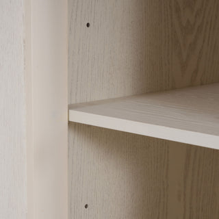 Wood Sideboard With Adjustable Shelves And Storage Cabinet - White Washed