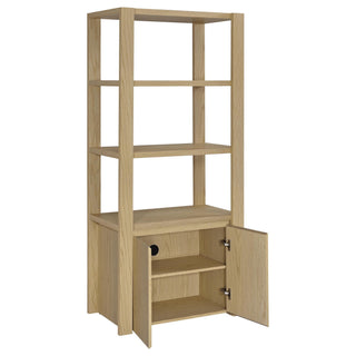 Susac - 3 Piece Entertainment Center With TV Stand And Media Towers - Light Oak