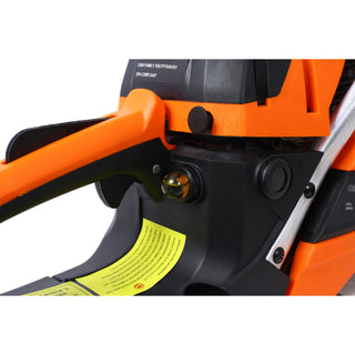 62Cc Gas Powered Chainsaw With 20" Oregon Chain & Bar 2 Cycle Petrol Handheld Cordless Design Epa Compliant - Orange