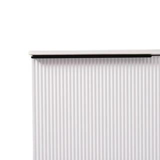 Fluted Bathroom Vanity With Ceramic Sink, Soft Close Slides