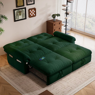Cloud Like Convertible Sofa Bed For Living Rooms - Green
