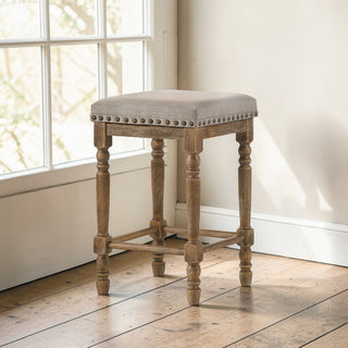 Farsiris - Weathered Counter Height Stool (Set 2) - Beige