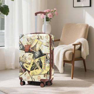 3 Piece Spinner Luggage Set 20" / 24" / 28" With Combination Lock And Silent Wheels - Black / Vintage