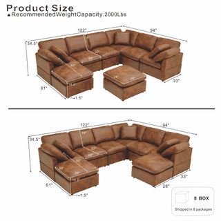 Deep Modular Cloud Sofa, Freely Configurable