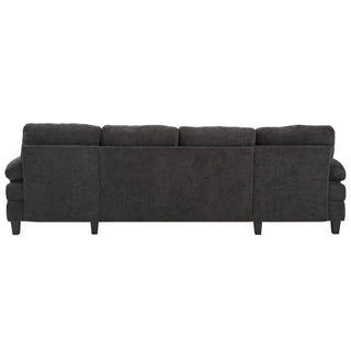 U-Shaped Sectional Sofa 103.5" Fabric Couch With Dual Chaise Lounges, Storage Pockets, Armrest Pillows