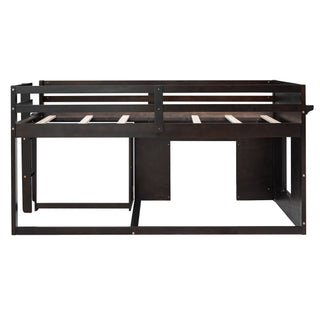 Loft Bed With Cabinet And Shelf
