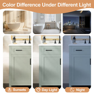 Bathroom Vanity With Sink, 2 Soft Close Drawers, 1 Soft Close Door, Adjustable Shelf