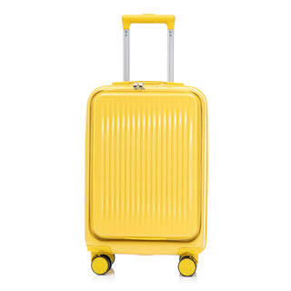 Luggage Set With Cosmetic Case, Combination Lock, Front Opening Design