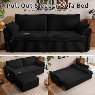 2 In 1 Convertible Sofa Bed, Multi Functional Living Room Furniture