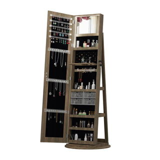 Swivel Jewelry Cabinet With Full Length Mirror