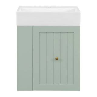 Modern Bathroom Vanity With Sink, Storage Cabinet, Drawer & Side Shelf