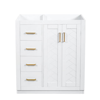 Retro Style Bathroom Vanity With 3 Drawers & Soft-Closing Doors