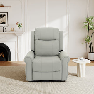 Manual Recliner Chair With 270 Degree Swivel, Massage & Heating, Dual Reclining Positions
