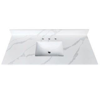 Bathroom Vanity Top With Undermount Sink, 3 Pre Drilled Holes