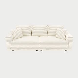 4 Seat Sofa, Modern Comfy Upholstered Sofa Cloud Couch, Deep Seat Couches With Soft Pillows