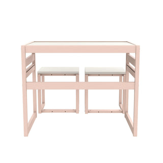 Signy - 3 Piece Activity Table Set - Pink / White