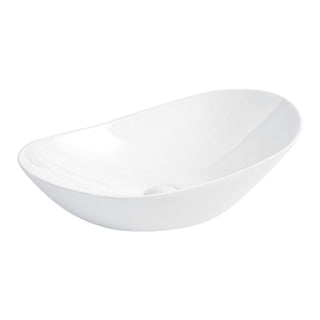 Oval Vessel Bathroom Sink Bowl - White