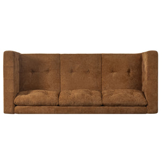 3 Seater Sofa With Square Arms, Tufted Pillow Back For Living Room