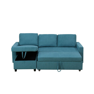 L - Shaped Convertible Sofa Bed With Storage Chaise