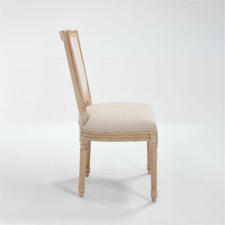 Dining Chairs Upholstered With T - Shaped Back (Set of 2) - Beige