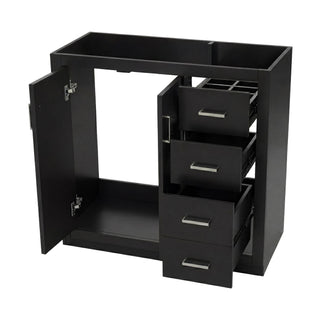 Retro Style Bathroom Vanity, 3 Drawers & Soft Closing Doors