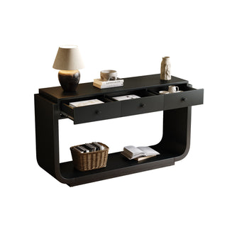 Console Table With 3 Drawers, Display Shelf