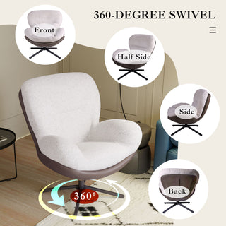360° Swivel Office Chair, No Wheels