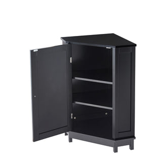 Bathroom Cabinet Triangle Corner Storage Cabinet With Adjustable Shelf Modern Style