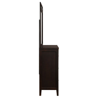 Lakewood - 6 Drawer Dresser With Mirror - Cappuccino