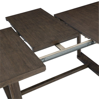 Trestle Dining Table With Leaf - Dark Oak
