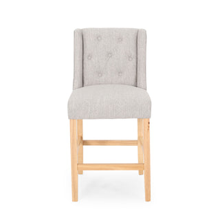 Vienna - Contemporary Fabric Tufted & Wingback Counter Stools (Set of 2)