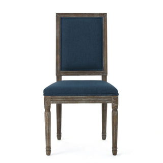 Traditional Style Dining Chair Set With Fabric Upholstery