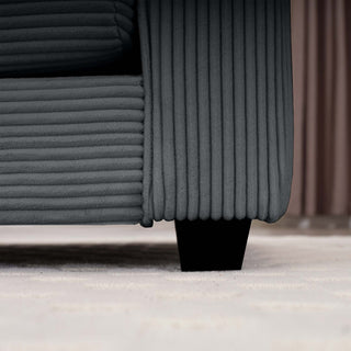 Classic Modern Comfortable Single Chair Deep Seat Sofa With Footstool