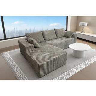 Corner Combination Sofa Sectional Couch With Soft Fabric