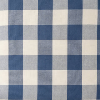 Buffalo Plaid Push Back Recliner Chair For Living Room - Blue / White
