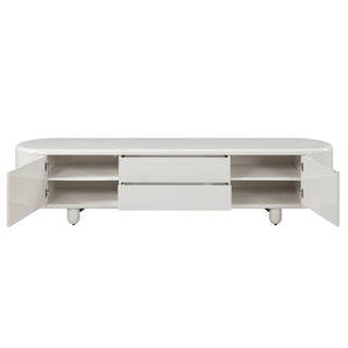 Keely - TV Stand - Gloss White