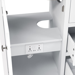 Double Sink Bathroom Vanity With Countertop, 2 Ceramic Sinks, 6 Drawers, Soft Close Design