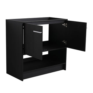 Modern Bathroom Vanity With Ceramic Sink, Freestanding Cabinet, Soft Closing Doors