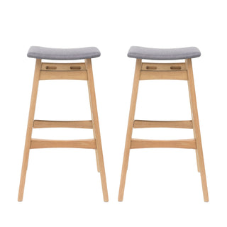 Modern Bar Stool Set With Upholstered Seating