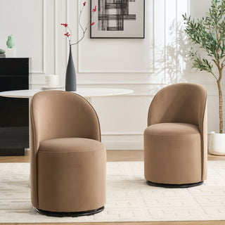 360 Degree Swivel Armless Dining Barrel Chair