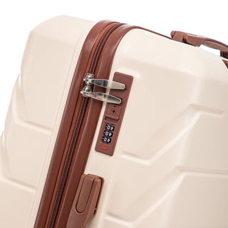 Hard Shell Luggage With Scratch Resistant Surface, 4 Wheels, Combination Lock & Side Hooks