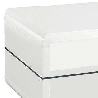 Emerson - 1 Shelf Rectangular Side End Table - White